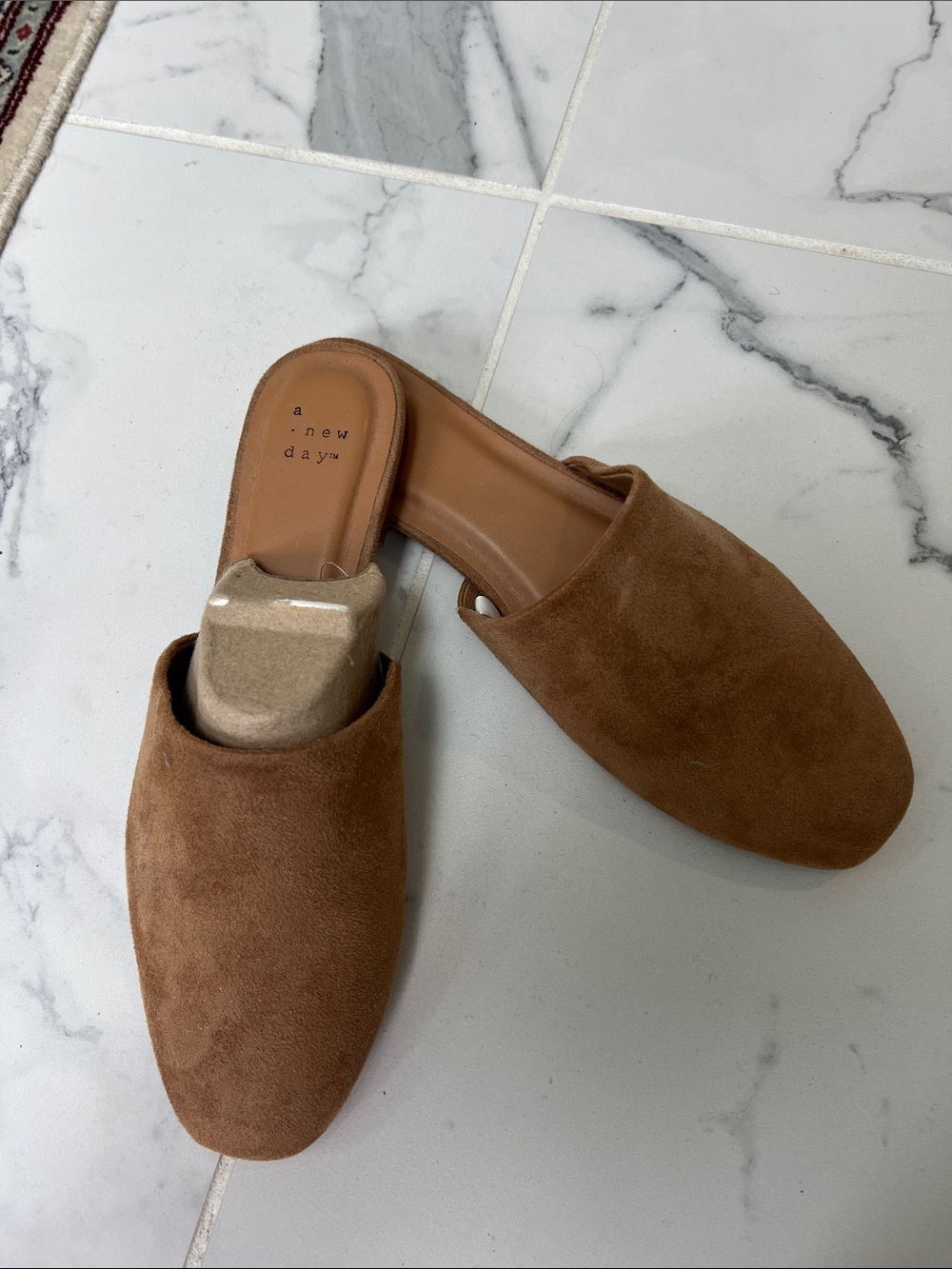 a new day Brown Suede Slip-On Mules